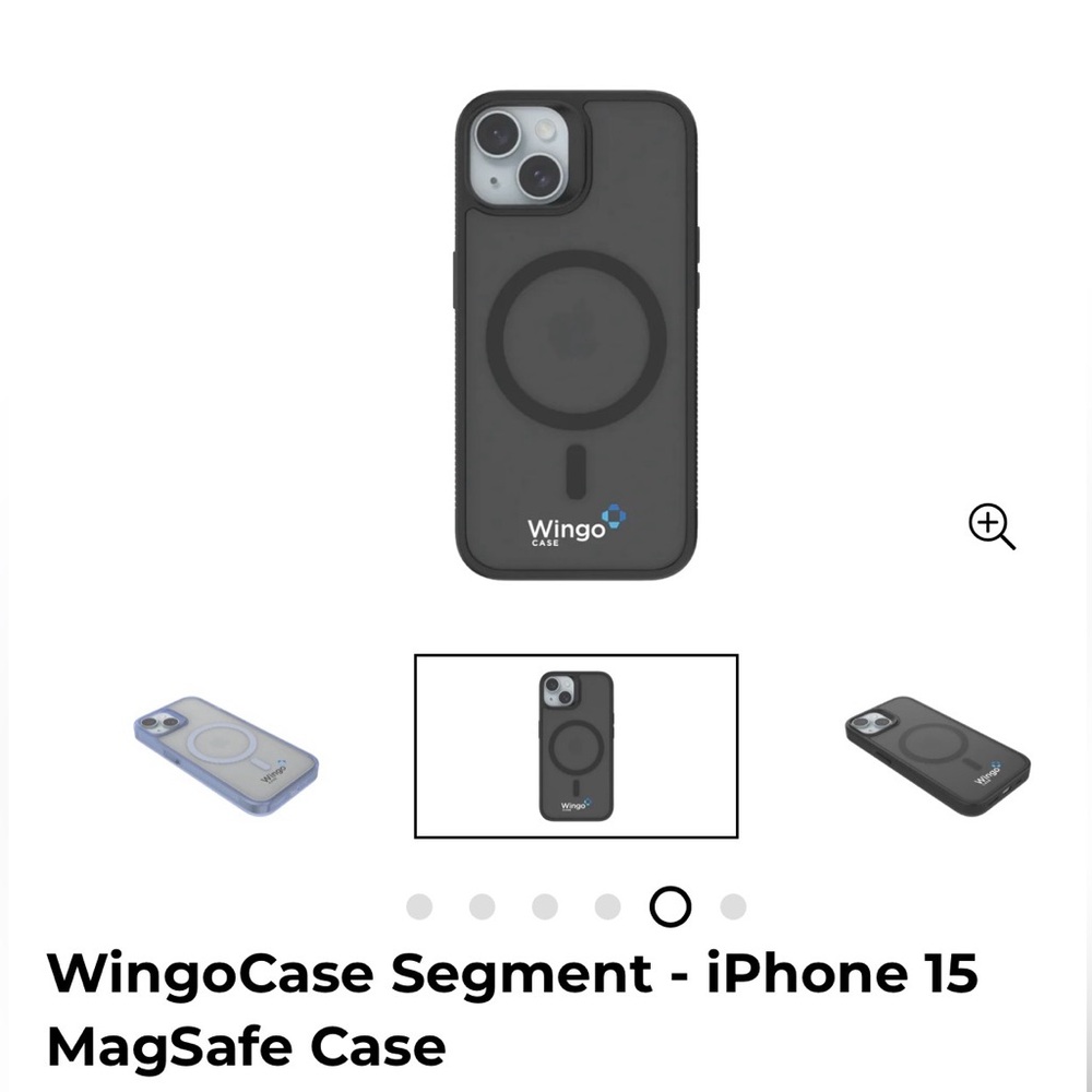 Wingo Segment iPhone 15 MagSafe Case - Black